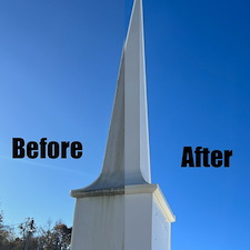 Steeple-and-Church-Building-Washing-Complete-in-Cantonment-Florida 0